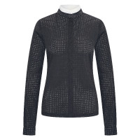 Polo da concorso in mesh Imperial Riding Grandprix a maniche lunghe da donna Nero