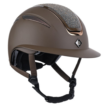 Casco Imperial Riding Olania Deluxe con visiera grande Marrone