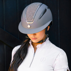 Casco Imperial Riding Olania Deluxe con visiera grande Grigio