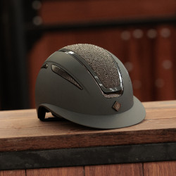 Casco Imperial Riding Olania Deluxe con visiera grande Grigio