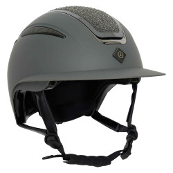Casco Imperial Riding Olania Deluxe con visiera grande Grigio
