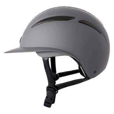 Casco Imperial Riding Olania Deluxe con visiera grande Grigio