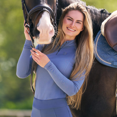 Polo a maniche lunghe Imperial Riding Parla donna Pietra di luna Arancione