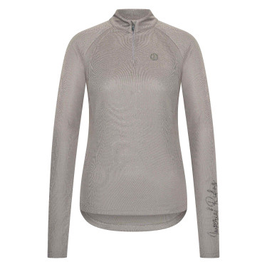 Polo a maniche lunghe Imperial Riding Parla donna Carbone di legna Grigio