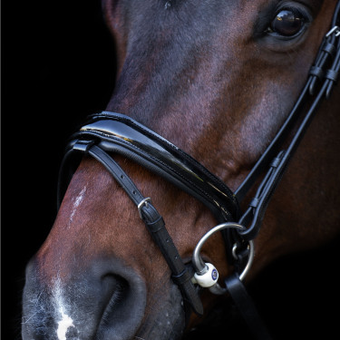 Briglia con capezzina inglese Imperial Riding Nero / cristallo