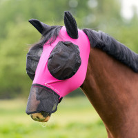 Maschera anti-mosche con naso Imperial Riding Trail ride Rosa