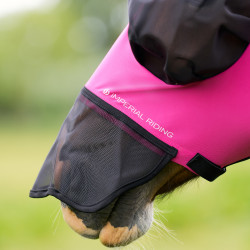 Maschera anti-mosche con naso Imperial Riding Trail ride Rosa