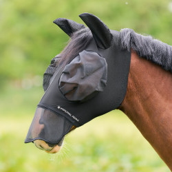 Maschera anti-mosche con naso Imperial Riding Trail ride Nero
