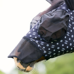 Maschera anti-mosche con naso Imperial Riding Trail ride Nero DOP Motivi