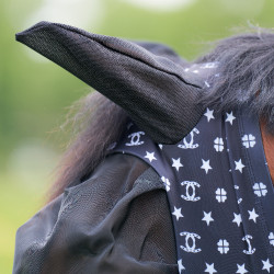 Maschera anti-mosche con naso Imperial Riding Trail ride Nero DOP Motivi