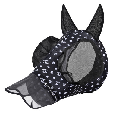 Maschera anti-mosche con naso Imperial Riding Trail ride Nero DOP Motivi