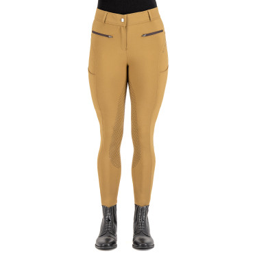 Pantaloni da equitazione HV Polo Favourite Sporty FullGrip Paglia Marrone