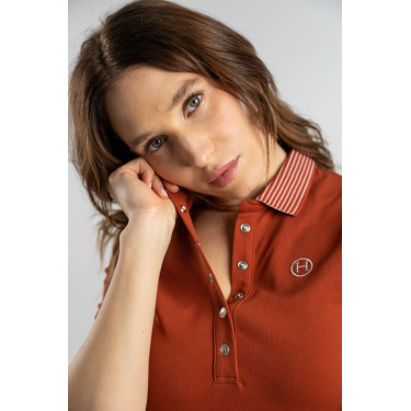 Abito Polo Harcour Dynamite Terracotta Arancione