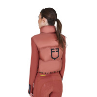 Gilet corto con zip da donna Equestro Blu sodalite