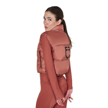 Gilet corto con zip da donna Equestro Sequoia