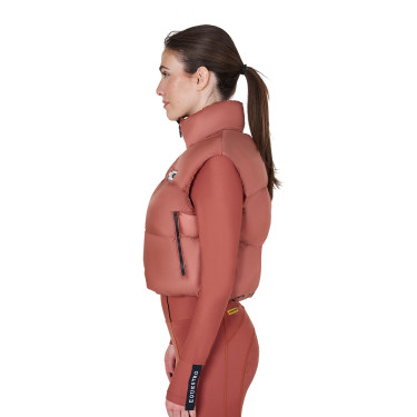 Gilet corto con zip da donna Equestro Sequoia