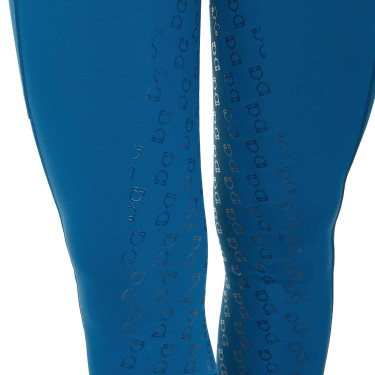 Leggings aderenti da donna con grip completo Classic Equestro Blu corallo