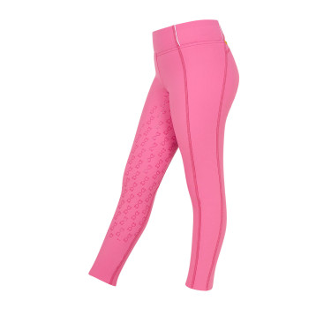 Leggings da bambina aderenti con grip e logo Equestro Leggings da bambina aderenti con grip e logo Equestro