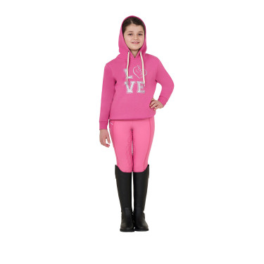 Leggings da bambina aderenti con grip e logo Equestro Leggings da bambina aderenti con grip e logo Equestro