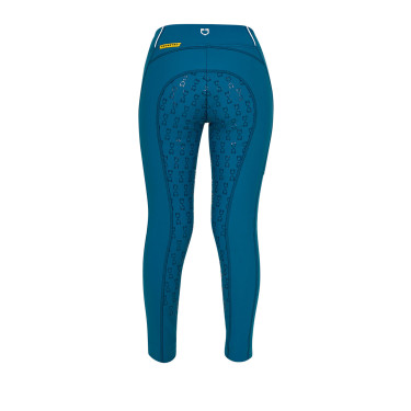 Leggings da bambina aderenti con grip e logo Equestro Leggings da bambina aderenti con grip e logo Equestro