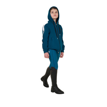 Leggings da bambina aderenti con grip e logo Equestro Leggings da bambina aderenti con grip e logo Equestro