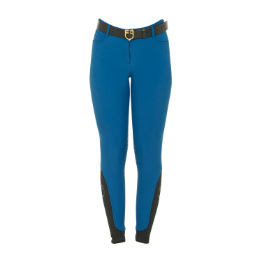 Pantaloni aderenti con grip da donna con logo Zenda Equestro Blu corallo Pantaloni aderenti con grip da donna con logo Zenda Equestro Blu corallo