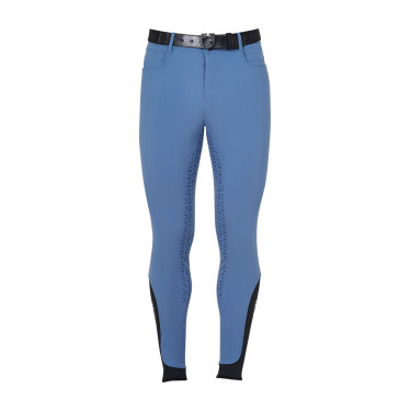 Pantaloni aderenti con grip integrale da uomo Aria Equestro Mare di Bering Blu Pantaloni aderenti con grip integrale da uomo Aria Equestro Mare di Bering Blu