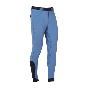 Pantaloni aderenti con grip integrale da uomo Aria Equestro Mare di Bering Blu Pantaloni aderenti con grip integrale da uomo Aria Equestro Mare di Bering Blu