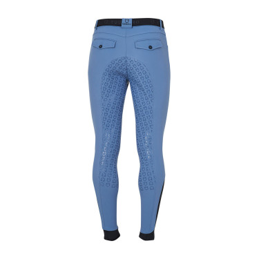Pantaloni aderenti con grip integrale da uomo Aria Equestro Mare di Bering Blu Pantaloni aderenti con grip integrale da uomo Aria Equestro Mare di Bering Blu