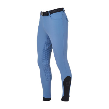 Pantaloni aderenti con grip integrale da uomo Aria Equestro Mare di Bering Blu Pantaloni aderenti con grip integrale da uomo Aria Equestro Mare di Bering Blu
