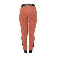 Pantaloni a vita alta con grip integrale da donna Equestro Sequoia Marrone