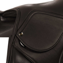 Sella da salto in cuoio doppio modello Las Vegas Supreme Marrone scuro