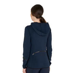 Felpa tecnica da donna in jersey con cerniera Equestro Blazer marine Blu marino