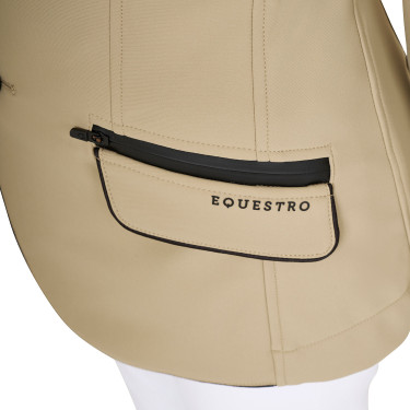 Giacca da concorso Equestro da bambina in tessuto tecnico Incenso Beige Giacca da concorso Equestro da bambina in tessuto tecnico Incenso Beige