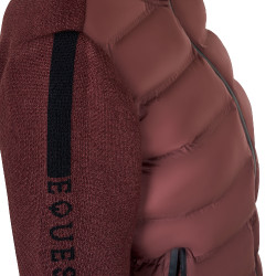 Giacca da donna Equestro in nylon e maglia con cerniera Marrone Giacca da donna Equestro in nylon e maglia con cerniera Marrone