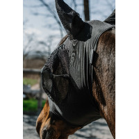 Maschera anti-mosche anti-UV Equithème Lycra Nero Maschera anti-mosche anti-UV Equithème Lycra Nero