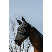 Maschera anti-mosche anti-UV Equithème Zipper Nero Maschera anti-mosche anti-UV Equithème Zipper Nero