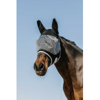 Maschera anti-mosche anti-UV Equithème Soft Argentato Argento