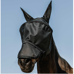 Maschera anti-mosche anti-UV Equithème Protec Nero