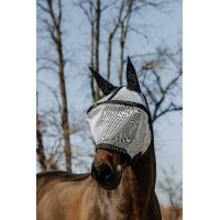 Maschera anti-mosche anti-UV Equithème Protec Argentato Argento Maschera anti-mosche anti-UV Equithème Protec Argentato Argento