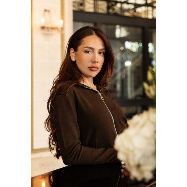 Felpa con zip in maglia Harcour Amelie Felpa con zip in maglia Harcour Amelie