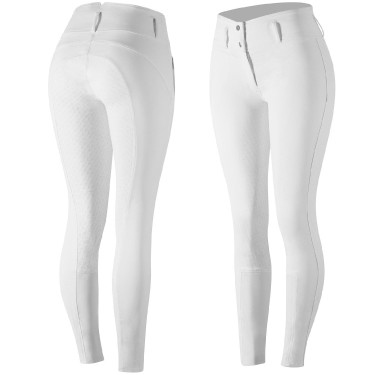 Pantaloni antiscivolo in silicone Horze Daniela donna Bianco