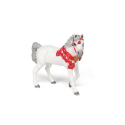Cavallo Arabo bianco in tenuta da parata Papo Cavallo Arabo bianco in tenuta da parata Papo