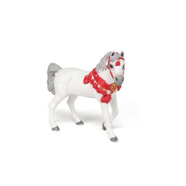 Cavallo Arabo bianco in tenuta da parata Papo Cavallo Arabo bianco in tenuta da parata Papo