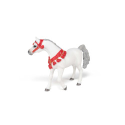 Cavallo Arabo bianco in tenuta da parata Papo Cavallo Arabo bianco in tenuta da parata Papo