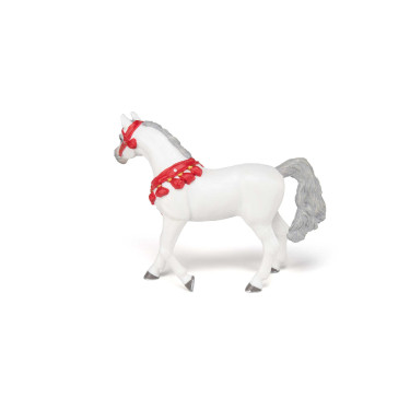 Cavallo Arabo bianco in tenuta da parata Papo Cavallo Arabo bianco in tenuta da parata Papo