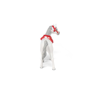 Cavallo Arabo bianco in tenuta da parata Papo Cavallo Arabo bianco in tenuta da parata Papo