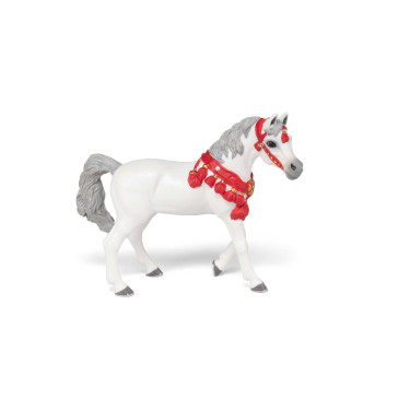 Cavallo Arabo bianco in tenuta da parata Papo Cavallo Arabo bianco in tenuta da parata Papo