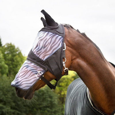 Masque anti-mouches Zebra Horze Noir