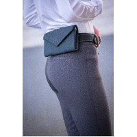 Phone Pocket Pénélope in pelle traforata nera Nero Phone Pocket Pénélope in pelle traforata nera Nero